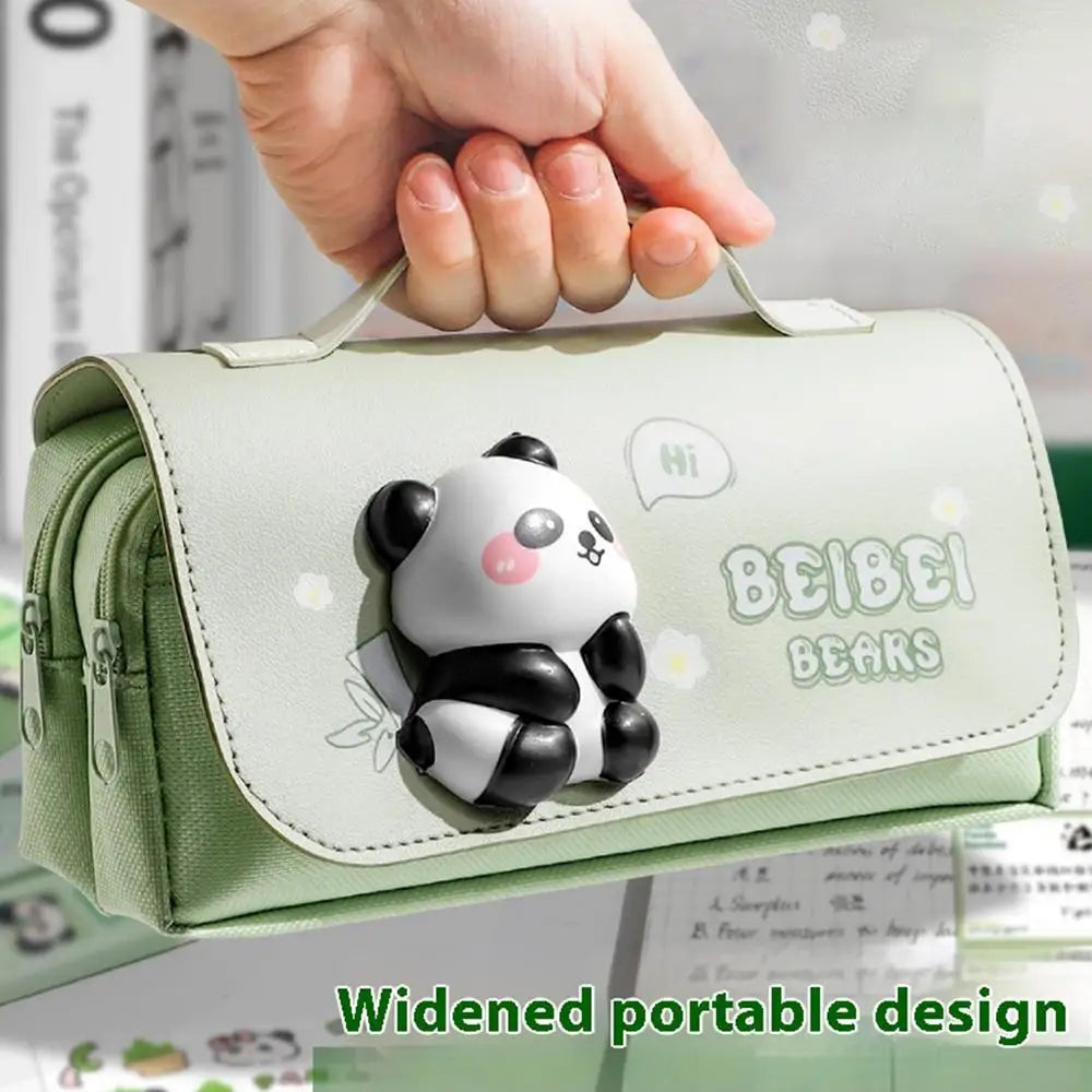 Capybara Pencil Pouch Cute Panda Pencil Case Organizer for Girls Large Capacity Marker Pouch Pen Bag Fidget Aesthetic Pencil Bag