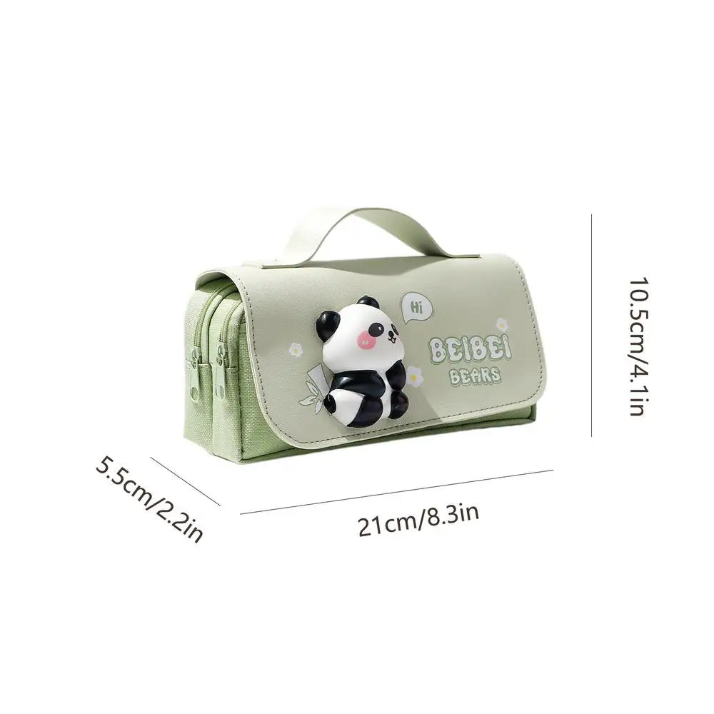 Capybara Pencil Pouch Cute Panda Pencil Case Organizer for Girls Large Capacity Marker Pouch Pen Bag Fidget Aesthetic Pencil Bag