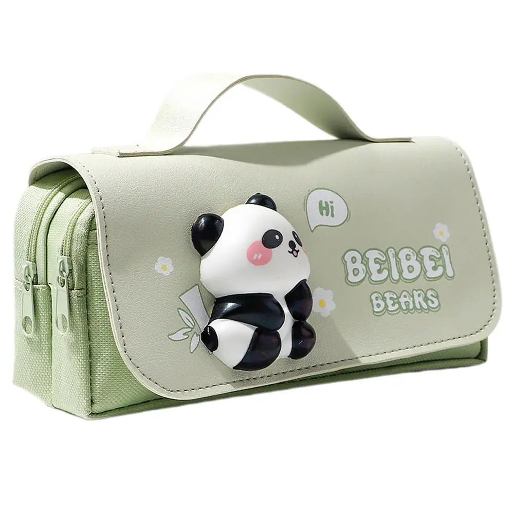 Capybara Pencil Pouch Cute Panda Pencil Case Organizer for Girls Large Capacity Marker Pouch Pen Bag Fidget Aesthetic Pencil Bag
