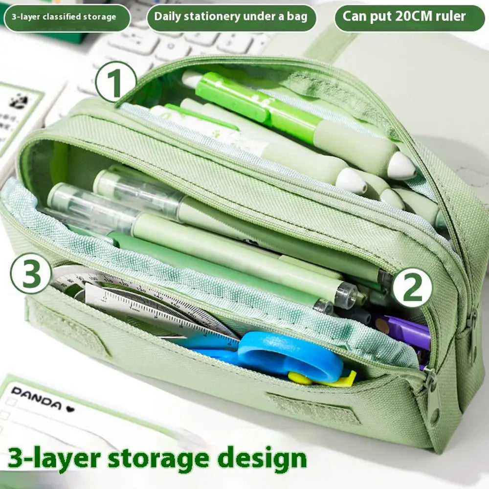 Capybara Pencil Pouch Cute Panda Pencil Case Organizer for Girls Large Capacity Marker Pouch Pen Bag Fidget Aesthetic Pencil Bag